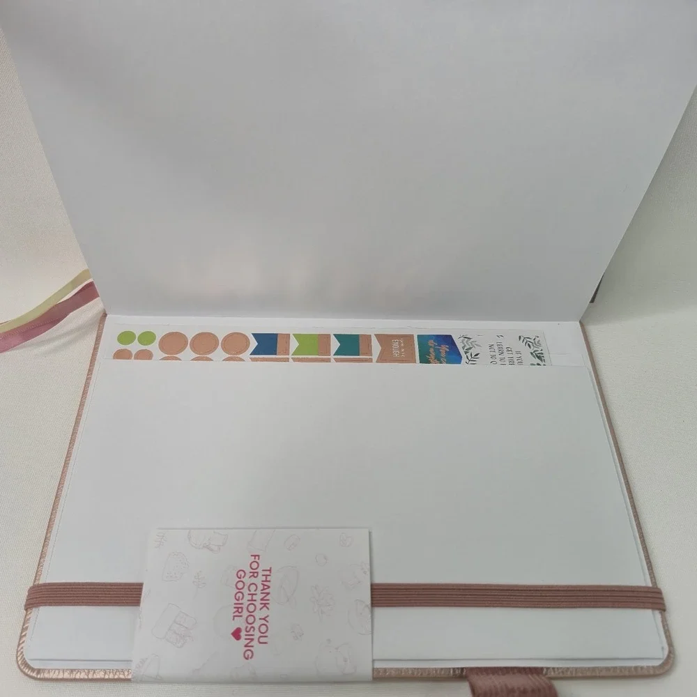 Go Girl Food Journal and Wellness 120 Page 6 Month Planner Rose Gold New